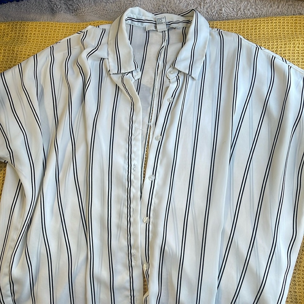 Baggy striped button up